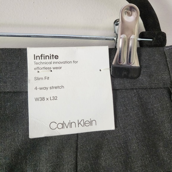 Calvin Klein Infinite Slim Fit Four Way Stretch Dress Pants Size Men's 38X32 NWT - Picture 10 of 13